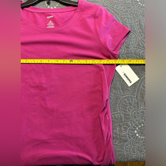 Sonoma Maternity Magenta Everyday Tee Dress NWT Size Maternity Medium - Picture 2 of 9